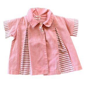 Vintage Twinkies Red Striped Paneled Dress